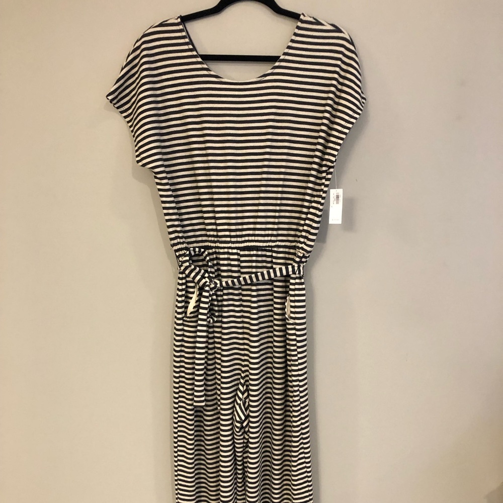 NWT Striped wide leg crop jumpsuit